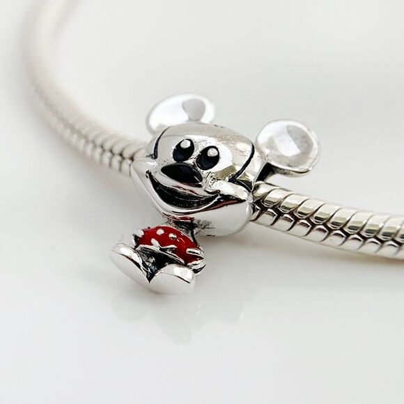 Classic Pandora Charms: Upgrade Your Bracelet Mickey Charms, Red Enamel - Picture 1 of 3